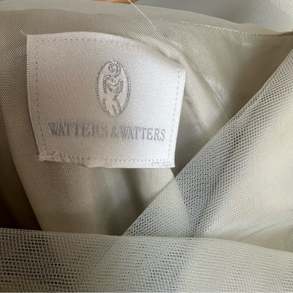 Silver Watters & Watters Prom Dress in size US M - Picture 8 of 9